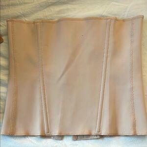 Tan Shapewear Waist Cincher with Structured Panels